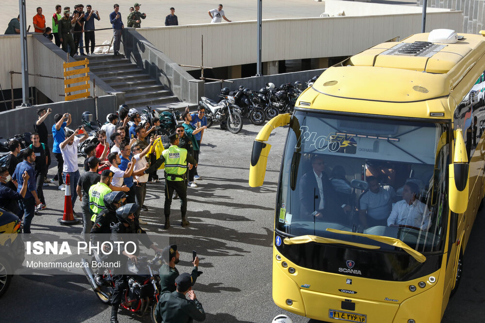 ورود تیم فوتبال النصر عربستان به هتل اسپیناس پالاس