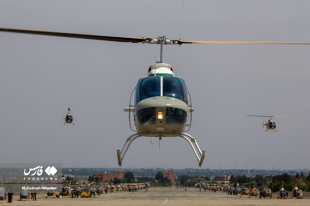 تمرین رژه بالگردی هوانیروز ارتش