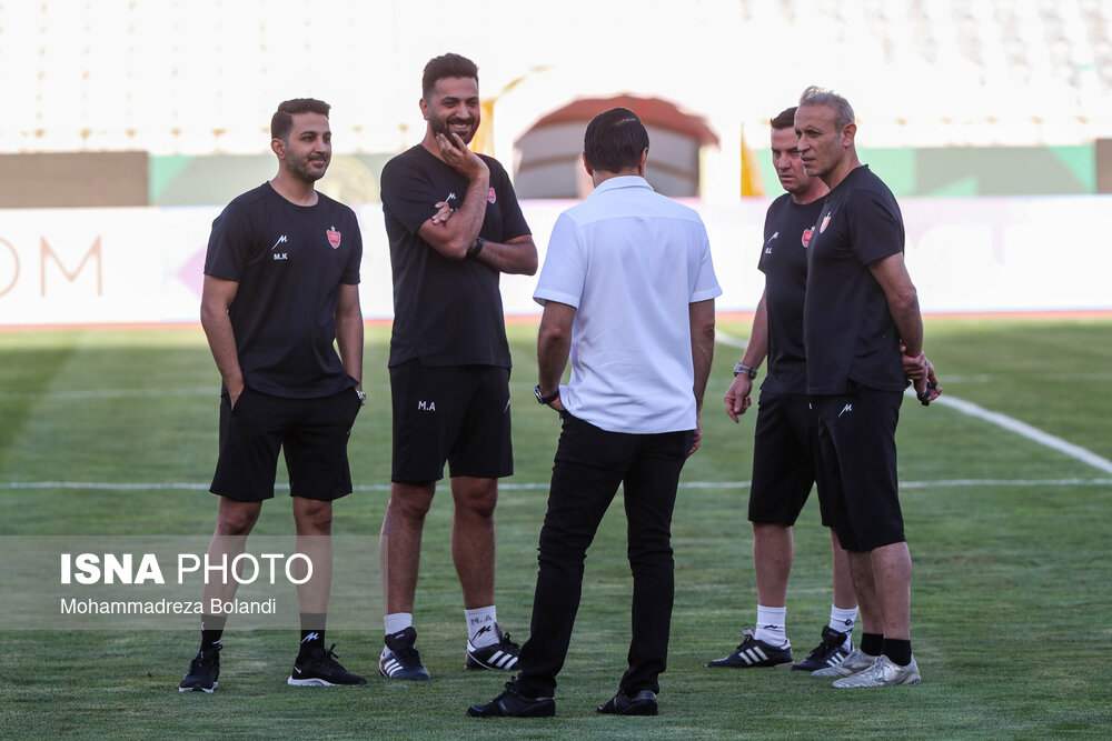 تمرین و نشست خبری تیم فوتبال پرسپولیس پیش از دیدار با النصر عربستان