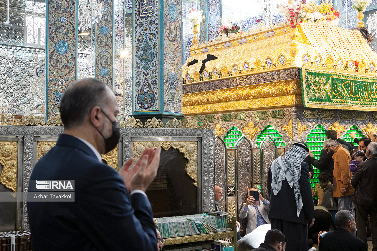 حضور امیرعبداللهیان در اماکن مقدس سوریه