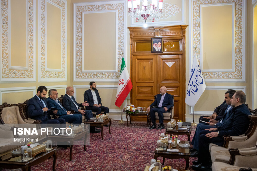 دیدار «علی حسن خلیل» معاون سیاسی رئیس مجلس لبنان با قالیباف