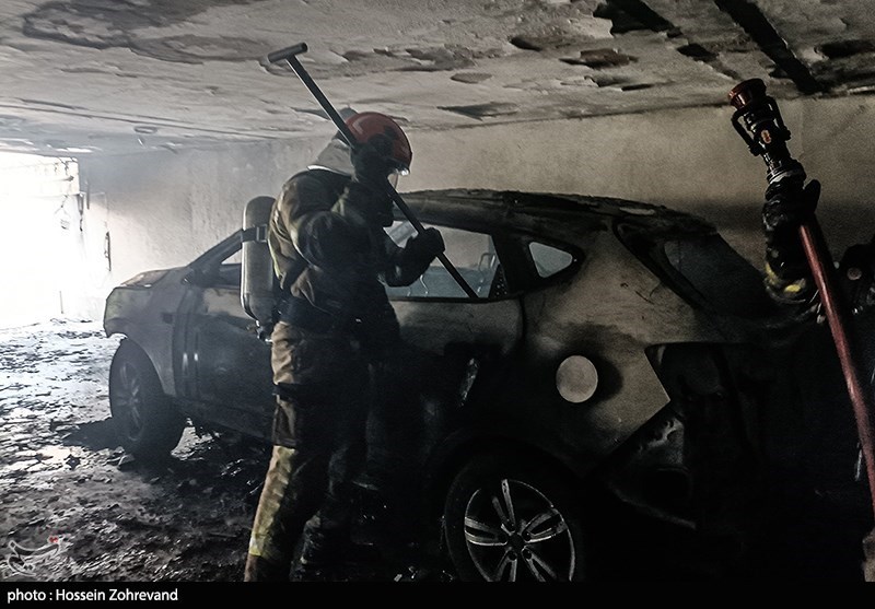 آتش سوزی در ساختمان مسکونی