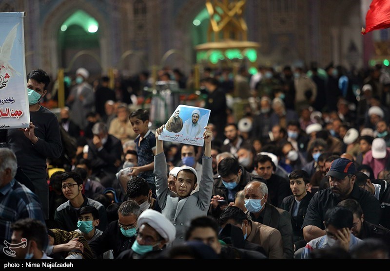 وداع با پیکر شهید «اصلانی» در حرم مطهر رضوی 