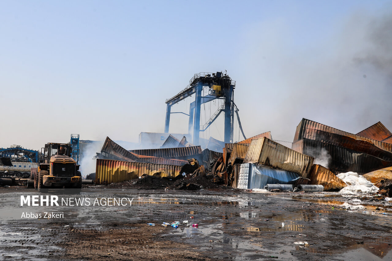 چهارمین روز حادثه انفجار در بندر شهید رجایی