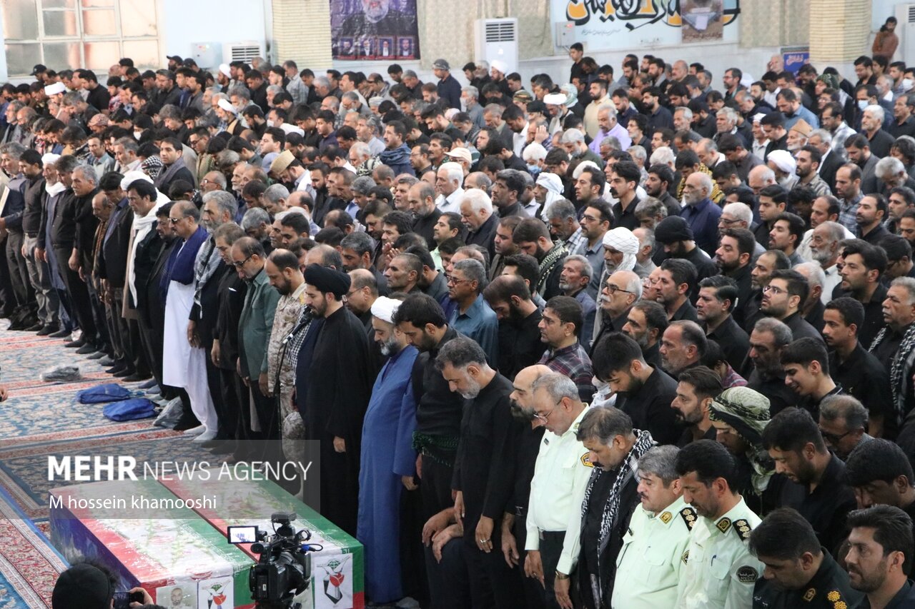 مراسم تشییع شهدای حادثه تروریستی دامن در شهر زابل