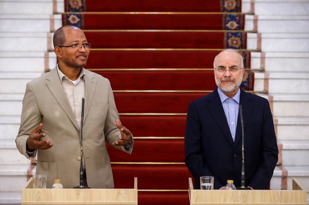 کنفرانس خبری مشترک رؤسای مجالس ایران و اتیوپی