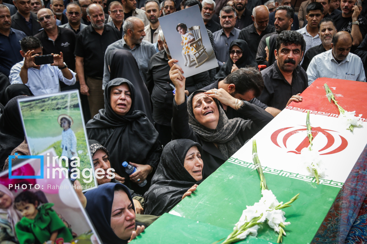 تشییع پیکر ۲ شهید تجاوز رژیم صهیونیستی در گرگان