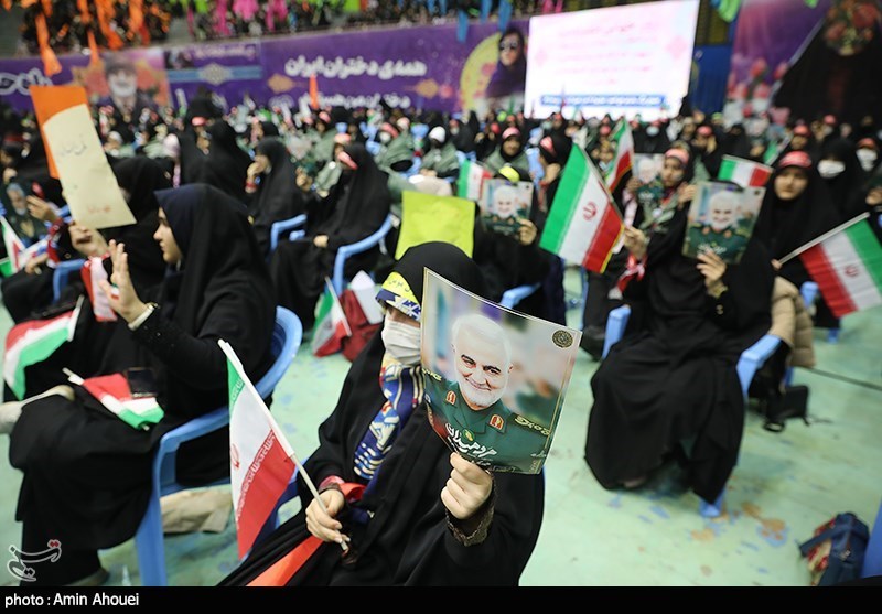 اجتماع بزرگ دختران حاج قاسم در ورزشگاه آزادی