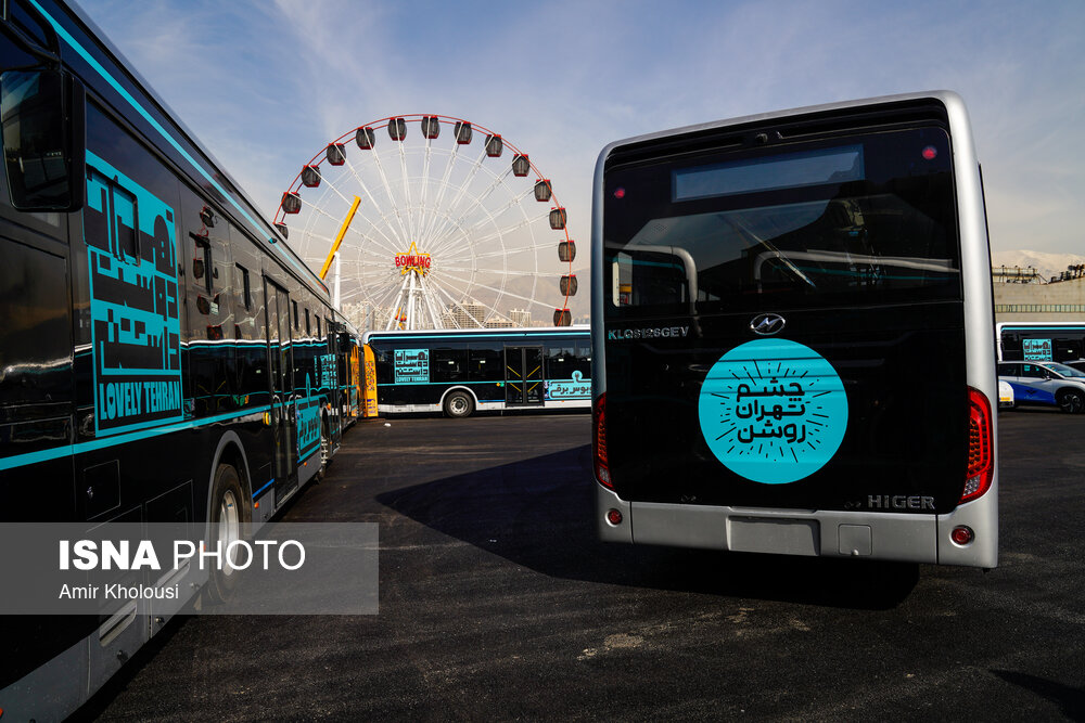 مراسم رونمایی از نخستین بسته حمل و نقل عمومی برقی تهران