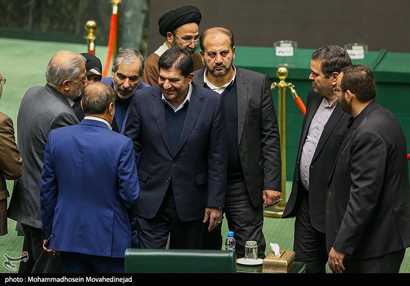 مخبر و وزرای کابینه در جلسه رای اعتماد وزیر راه 