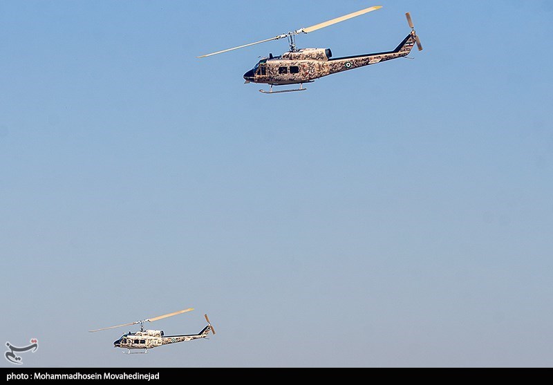 تمرین رژه بالگردی هوانیروز ارتش