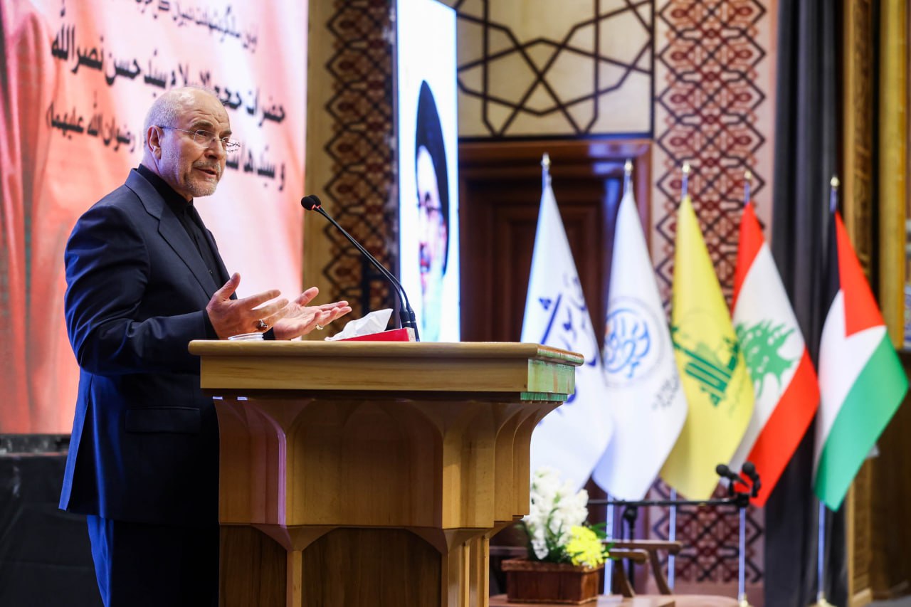 سالگرد شهادت دبیران کل حزب الله لبنان با حضور قالیباف 