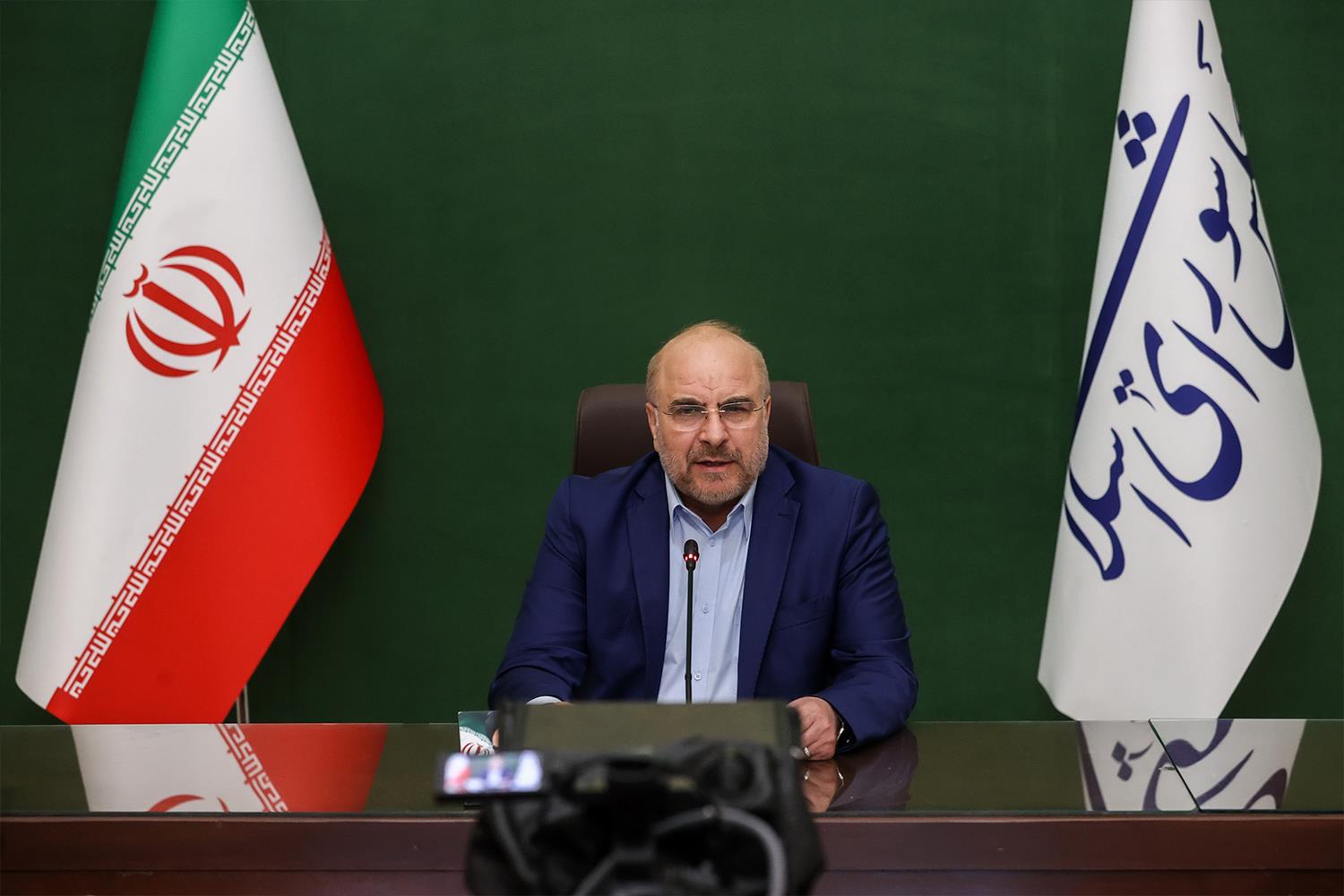 سخنرانی قالیباف در نشست فوق‌العاده رؤسای مجالس کشورهای اسلامی