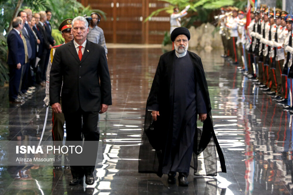 استقبال رسمی رییس جمهور کوبا از سید ابراهیم رییسی