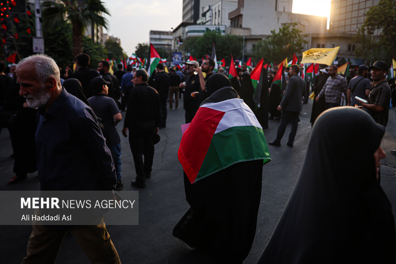 تجمع مردم تهران در محکومیت ترور شهید اسماعیل هنیه