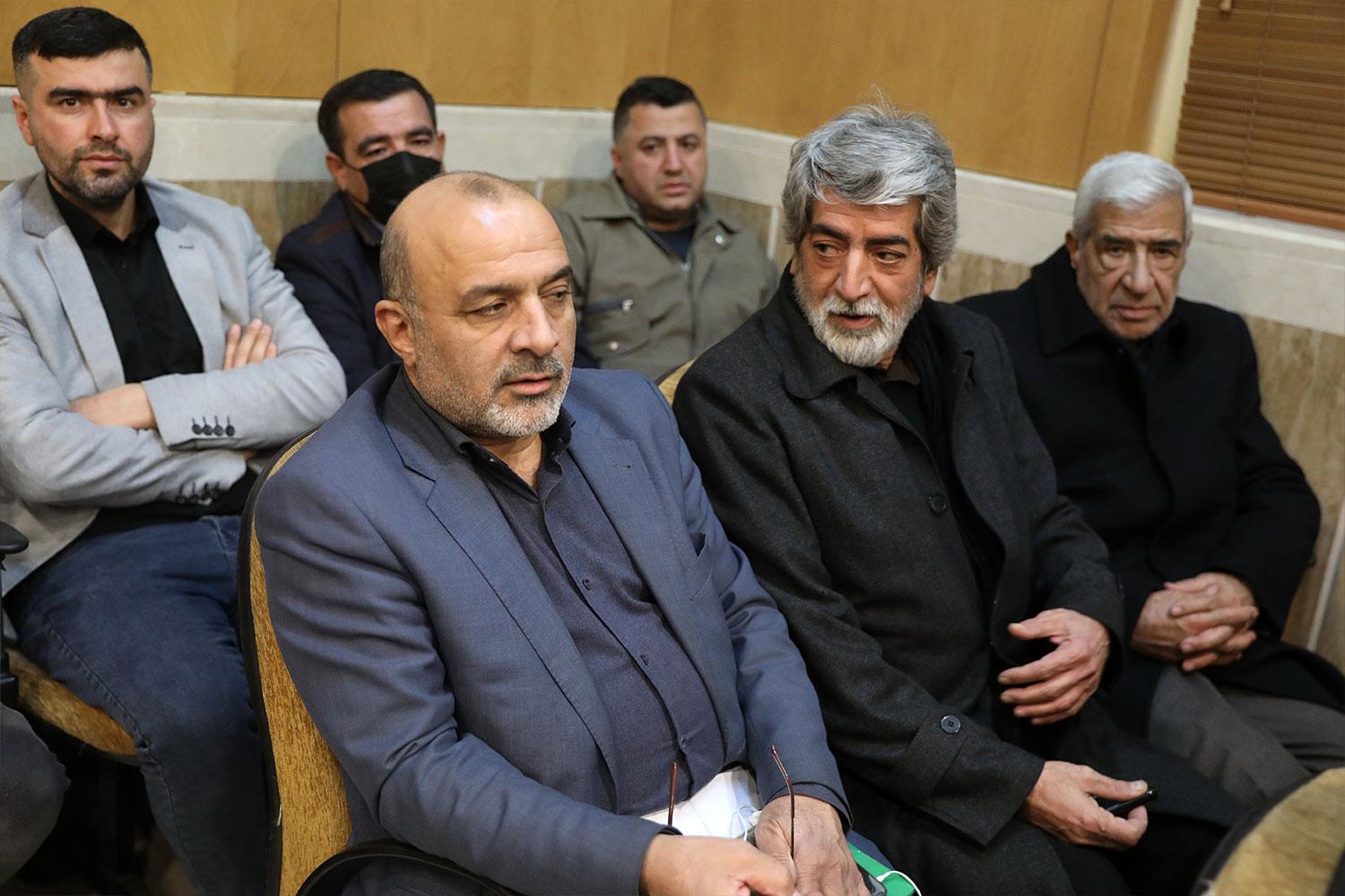 حضور قالیباف در مراسم ختم پدر سیدمصطفی آقامیرسلیم