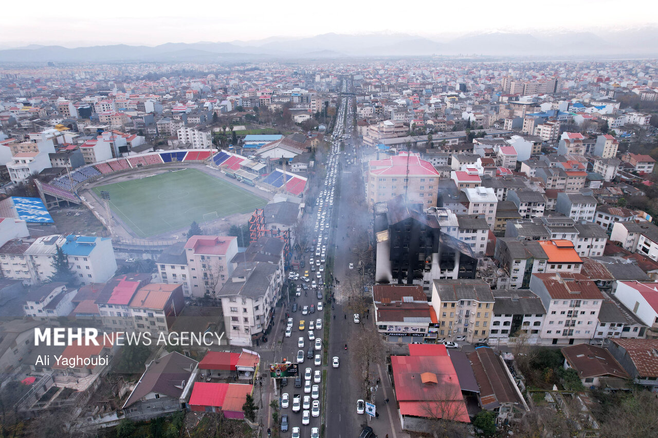 تخریب‌ اموال توسط اغتشاشگران در رشت