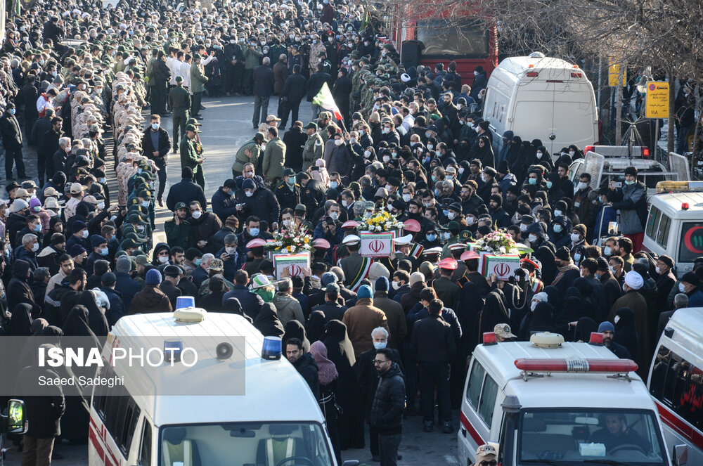 مراسم تشییع شهدای گمنام در تبریز