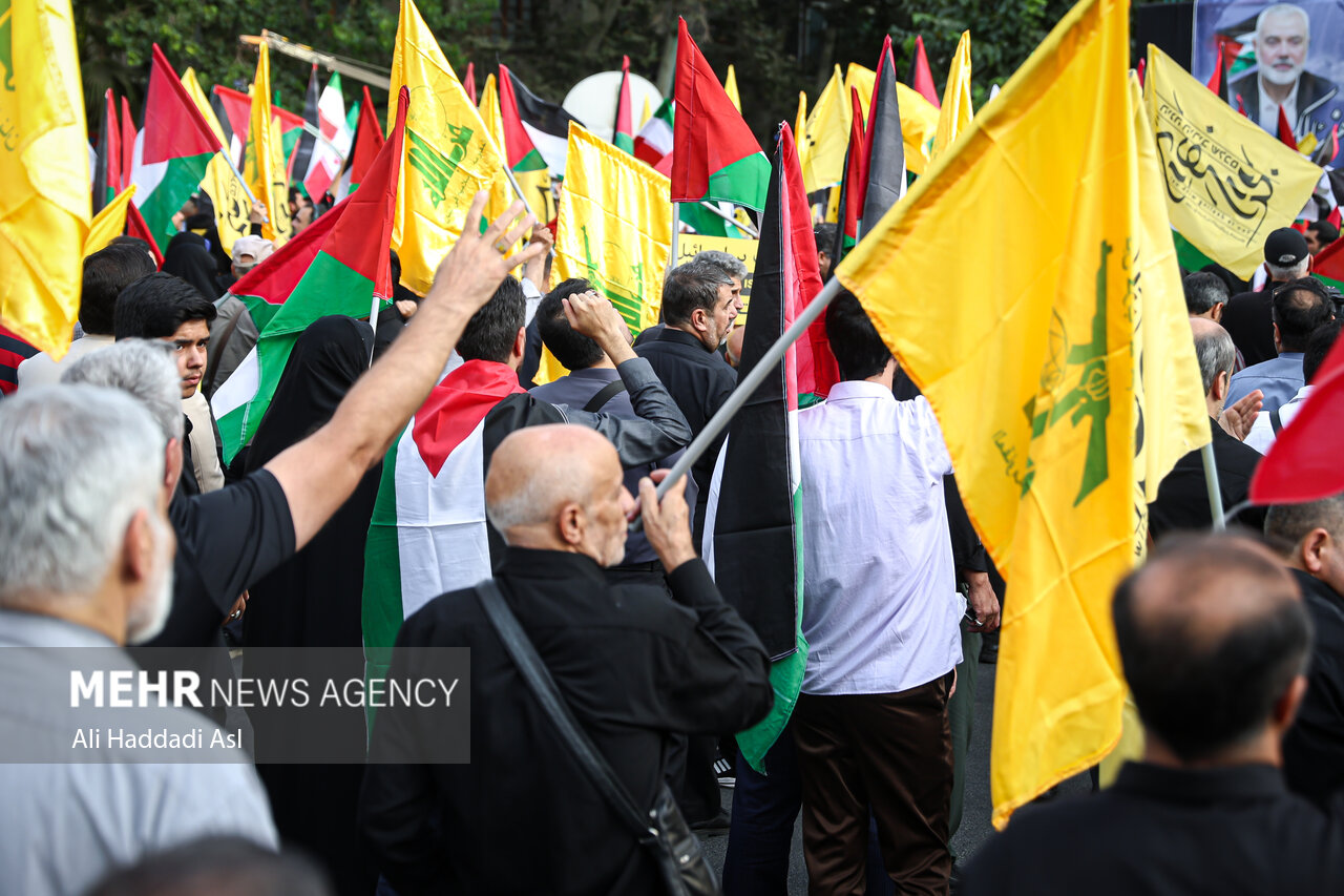 تجمع مردم تهران در محکومیت ترور شهید اسماعیل هنیه