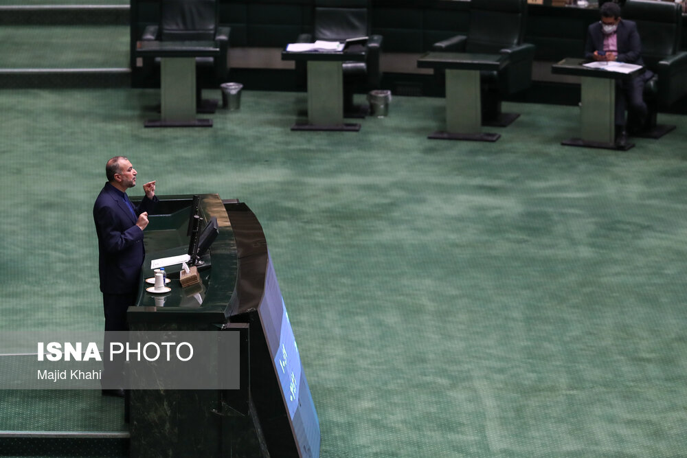 امیرعبداللهیان در جلسه علنی مجلس