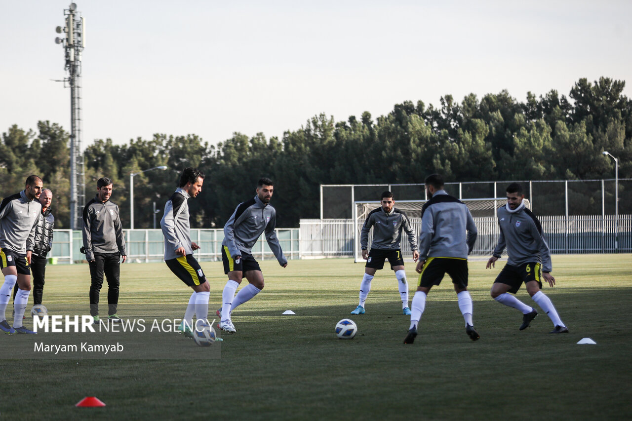 تمرین تیم ملی فوتبال ایران