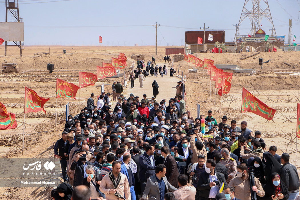 حضور رئیس جمهور در یادمان شهدای شلمچه