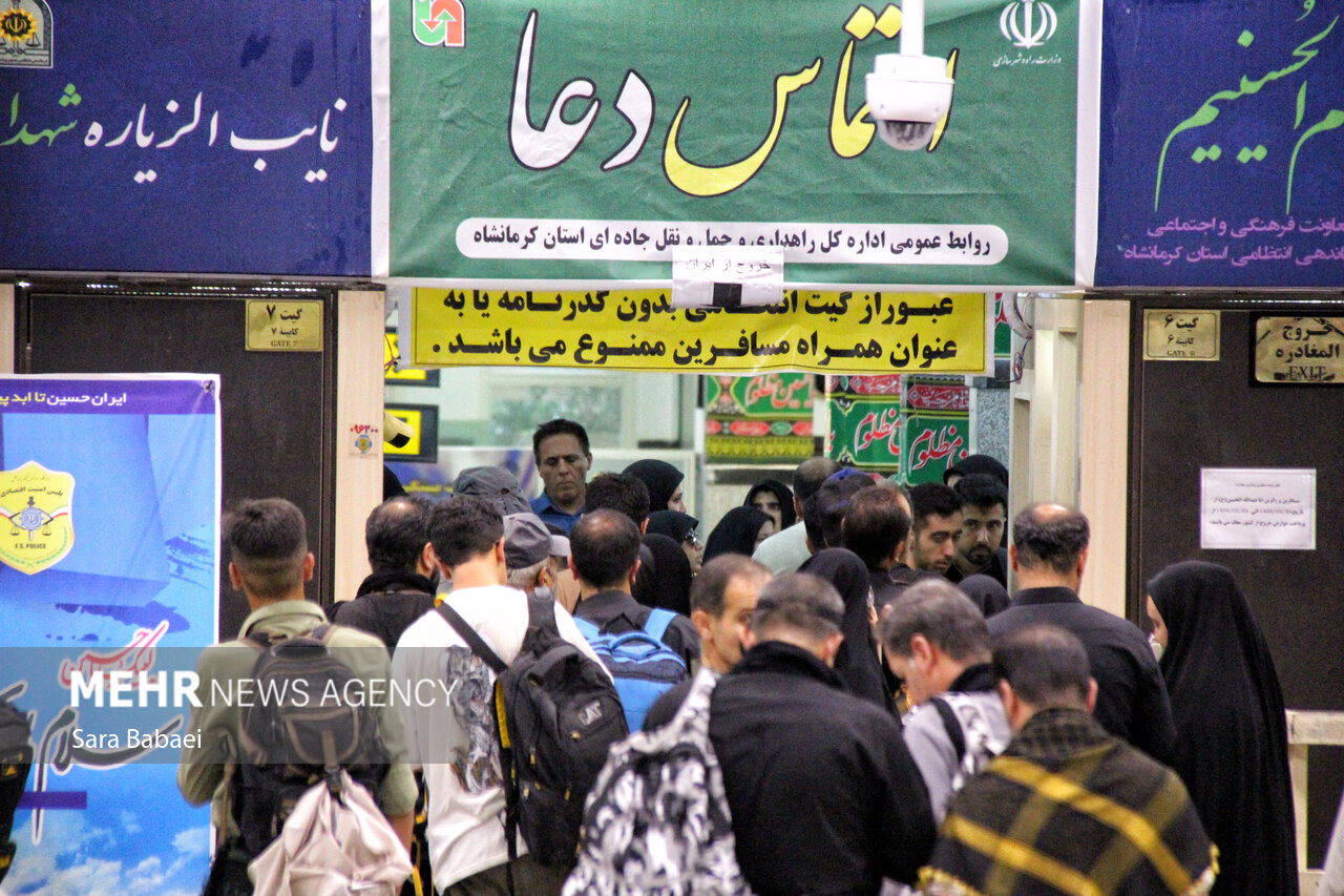 تردد زائران اربعین حسینی از مرز خسروی