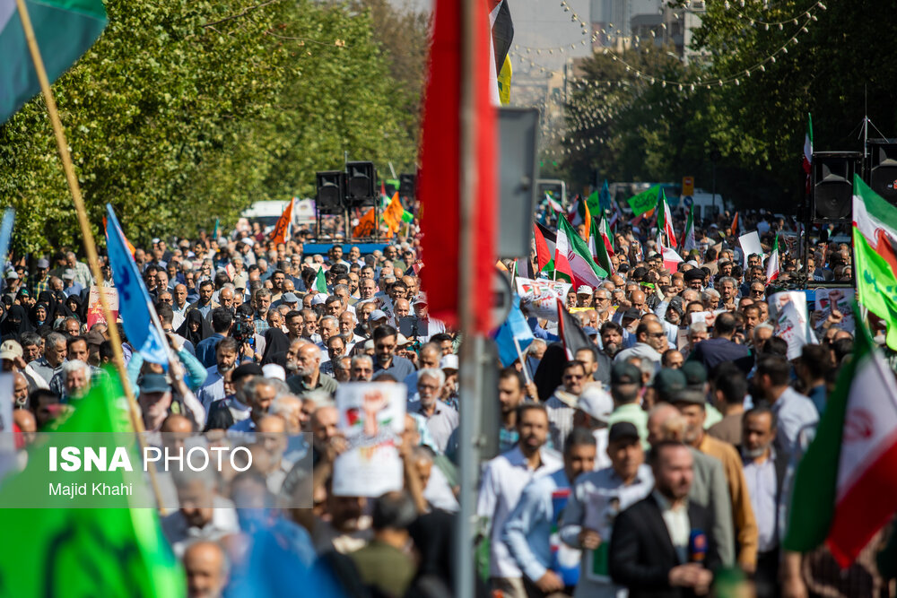 راهپیمایی حمایت از مردم غزه - تهران