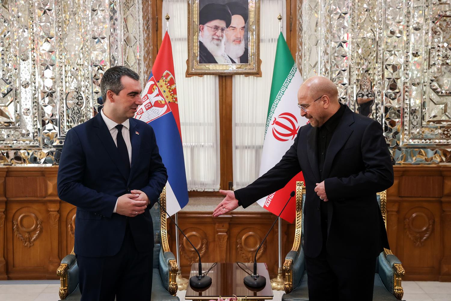 دیدار رئیس مجلس صربستان با قالیباف