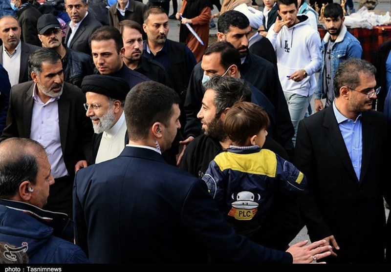 سرزده و بدون تشریفات رئیسجمهور در بازار سنندج