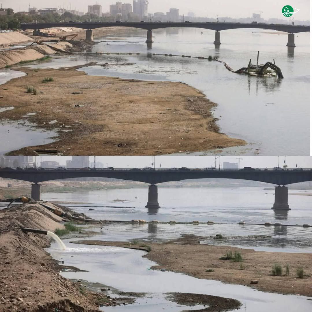 تصویری تکان‌دهنده از خشکسالی در رود دجله عراق