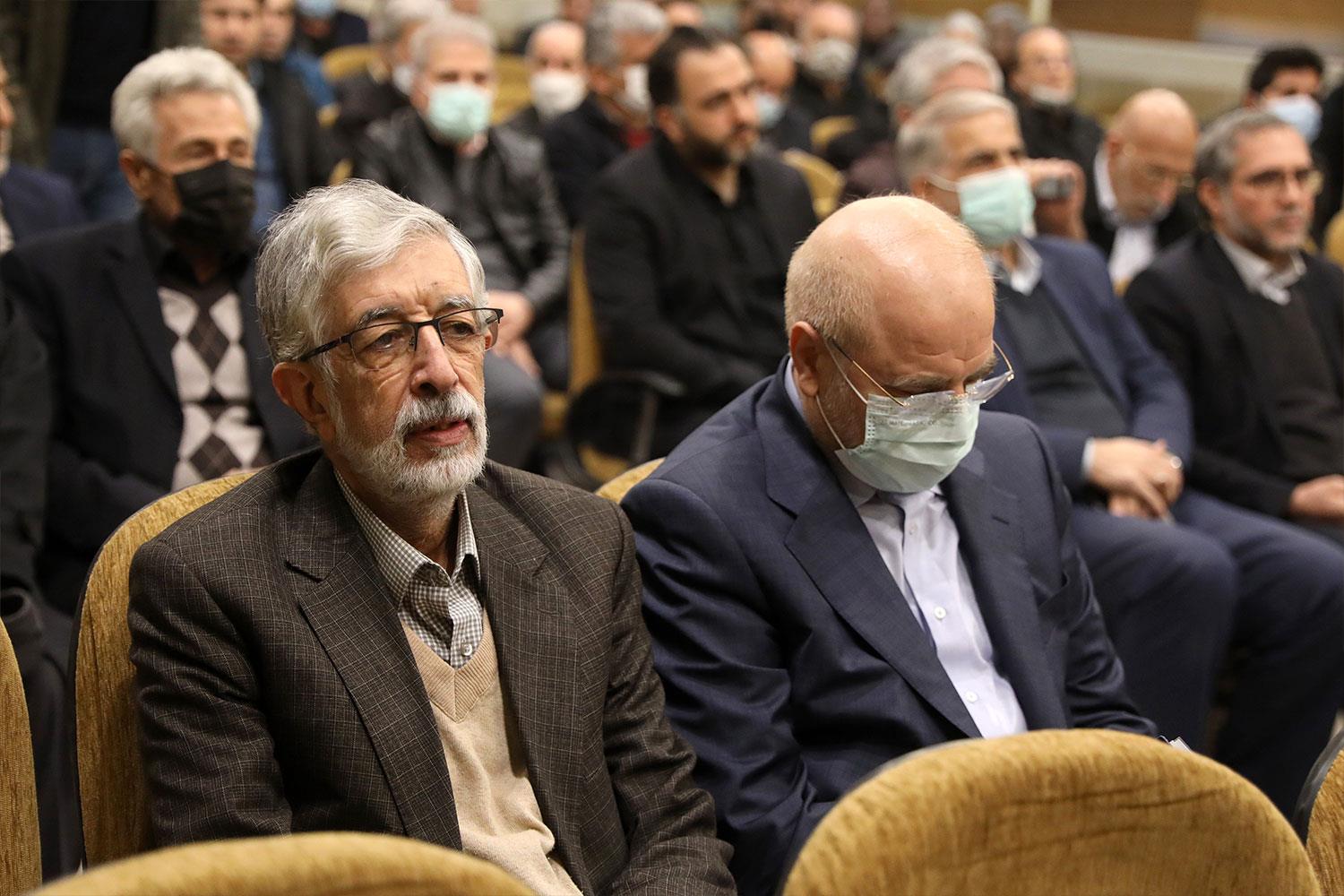 حضور قالیباف در مراسم ختم پدر سیدمصطفی آقامیرسلیم