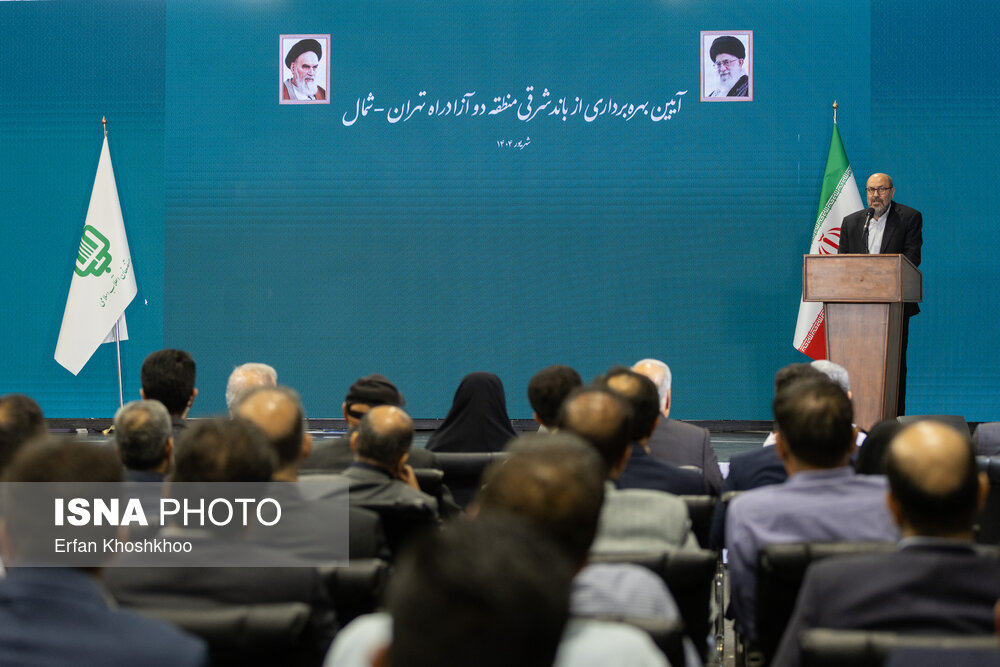 افتتاح باند شرقی منطقه دو آزادراه تهران - شمال