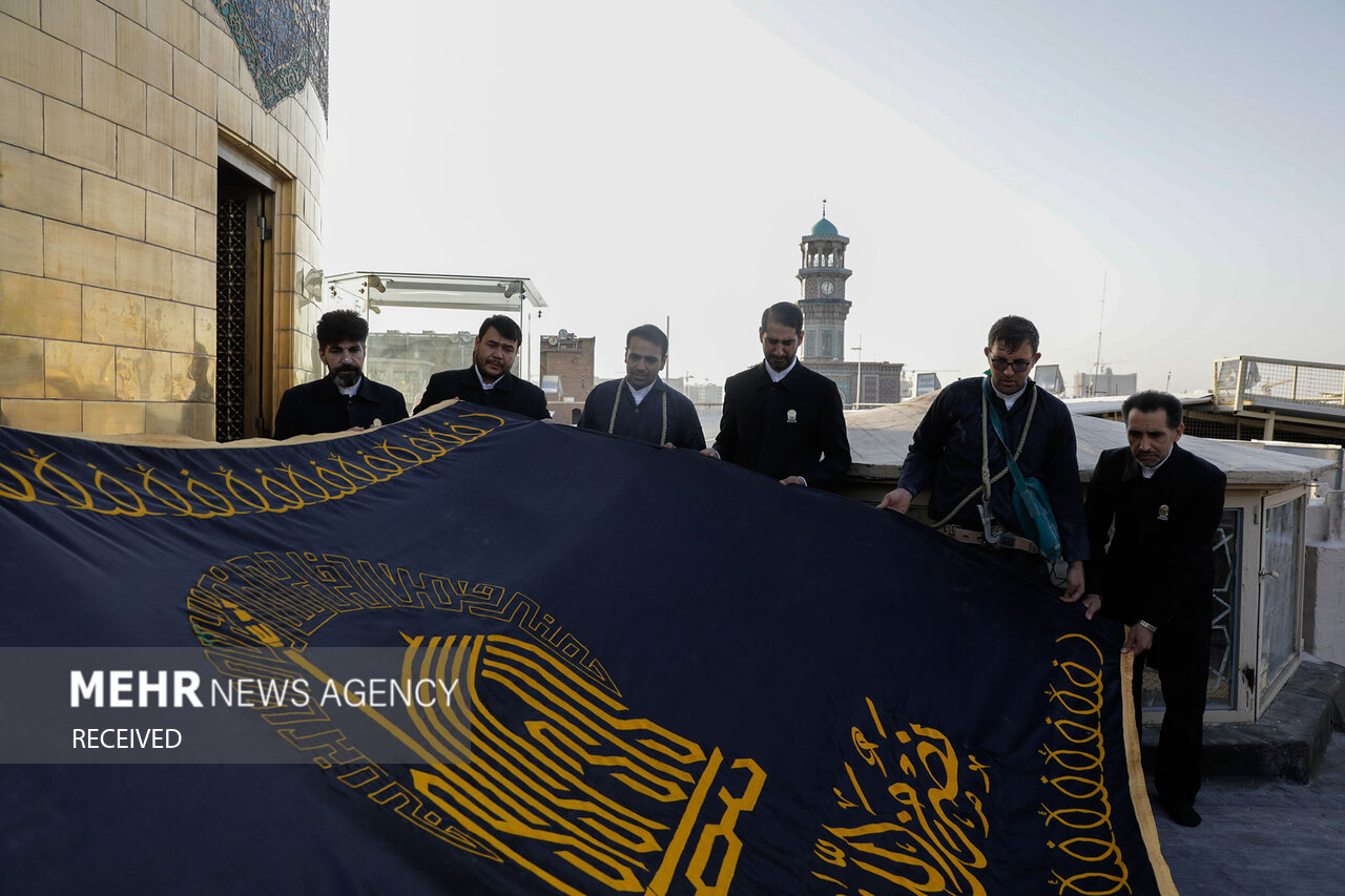 اهتزاز پرچم سبز رضوی 