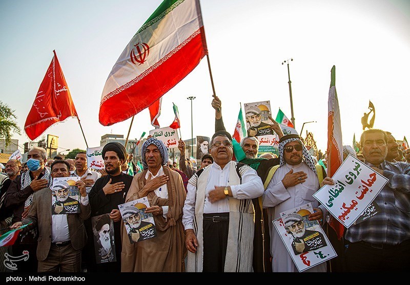 تجمع مردم اهواز در محکومیت اغتشاشات اخیر