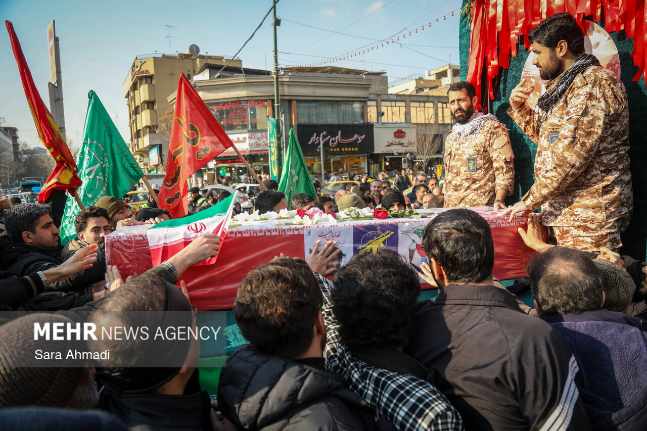 تشییع پیکر مطهر جانباز شهید مدافع امنیت «مهدی ظریف»