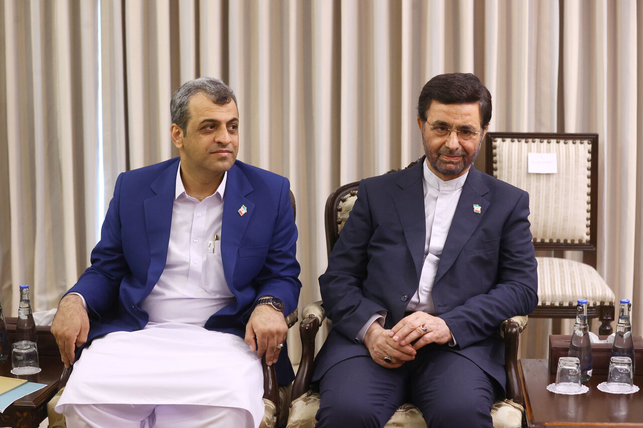 دیدار رئیس مجلس سنای پاکستان و قالیباف- اسلام آباد