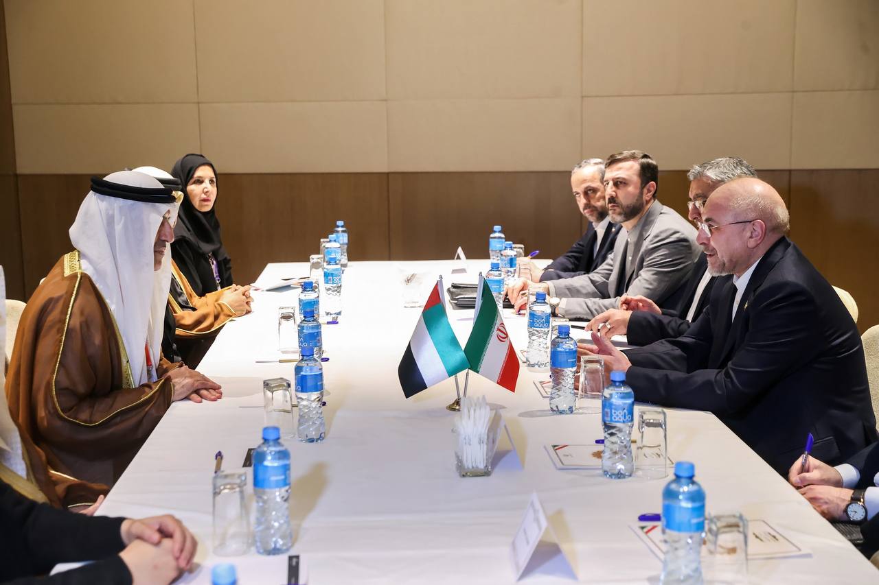 دیدار طارق حمید الطایر با قالیباف در آذربایجان - باکو