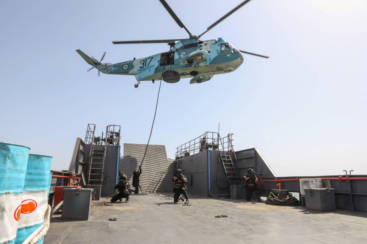 رزمایش نیروهای دریایی ایران و روسیه