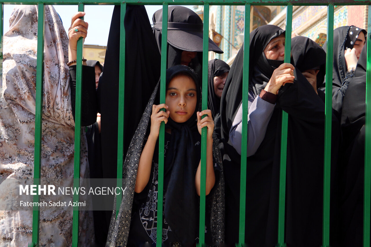 دسته عزای خادمان حرم بانوی کرامت در روز شهادت امام رضا(ع)