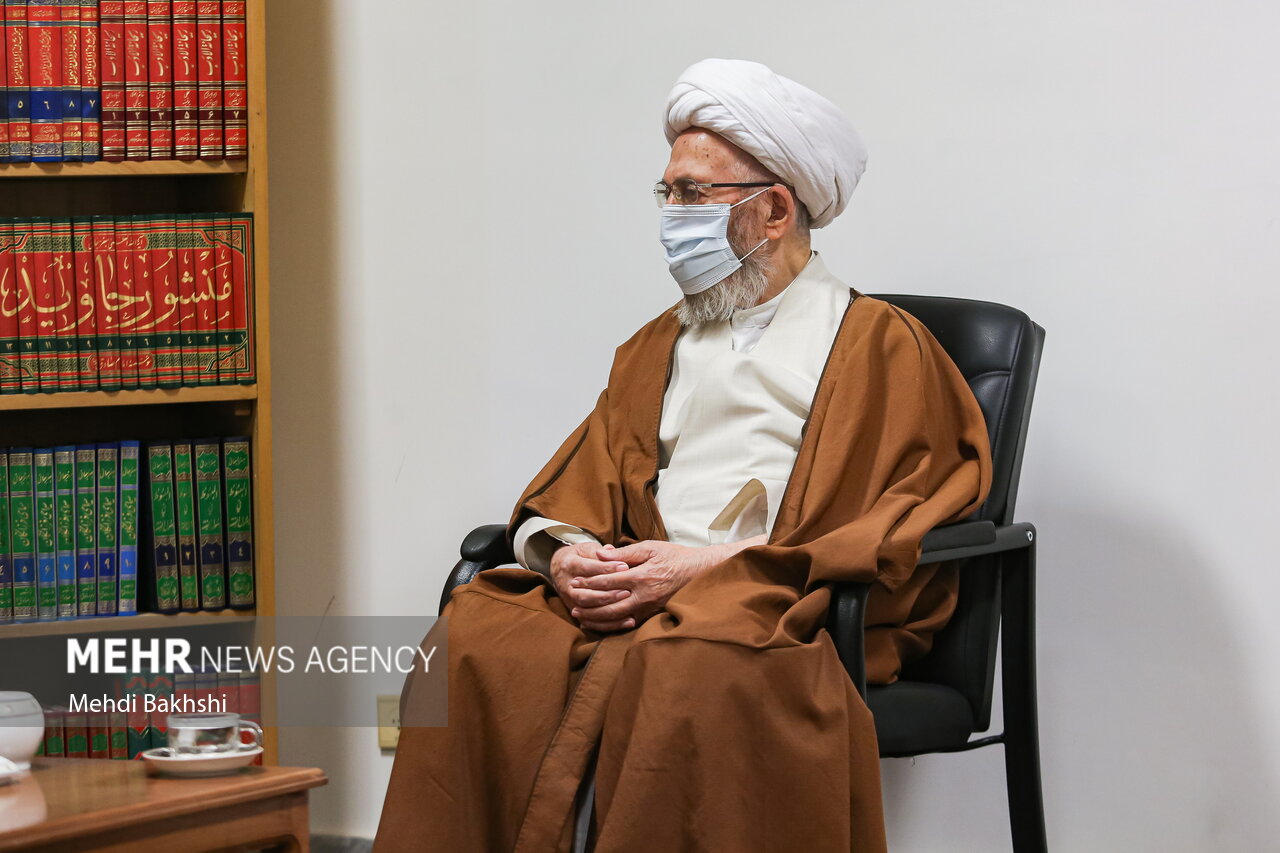 دیدار مخبر با مراجع و علمای قم در سفر یک روزه