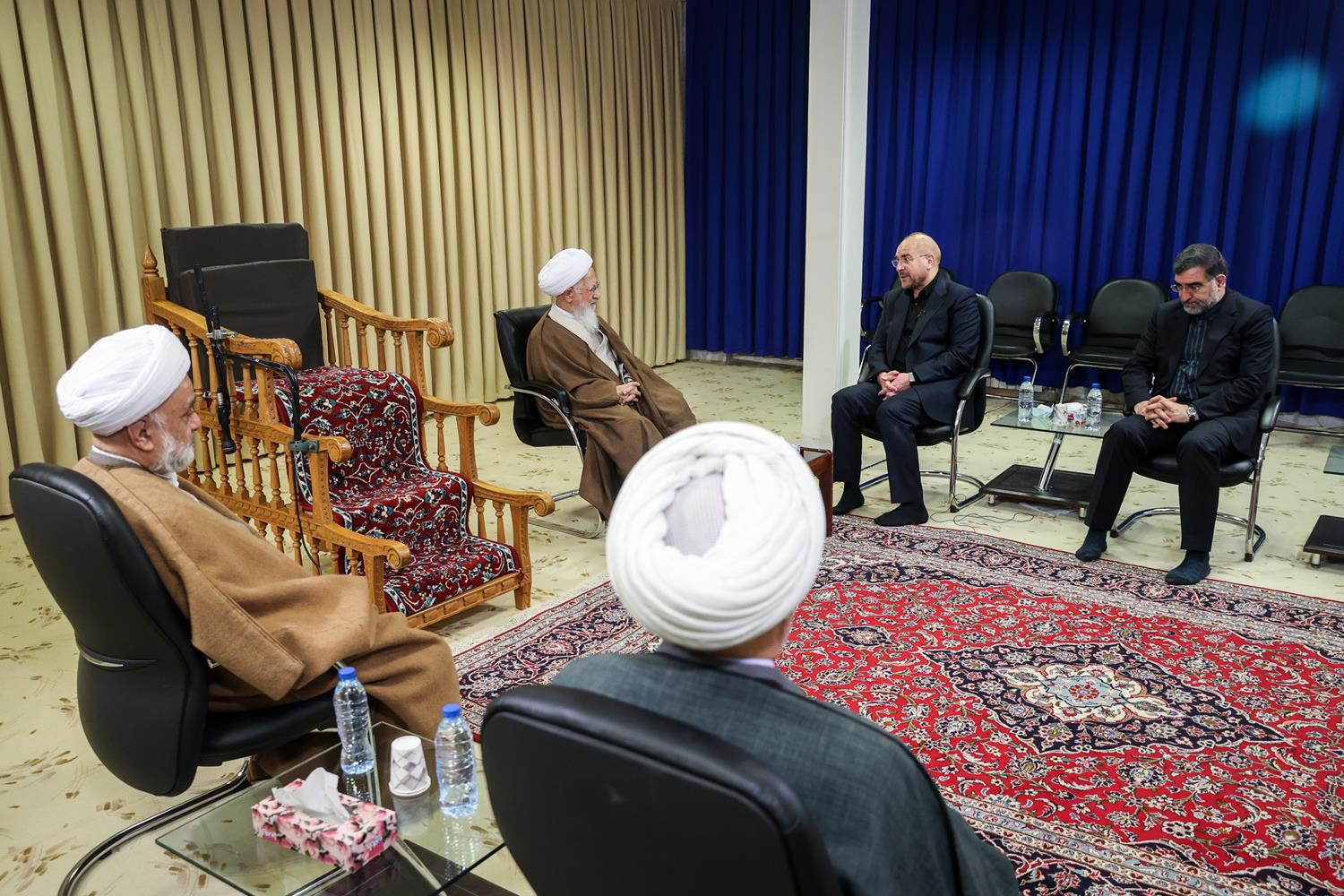 دیدار قالیباف با مراجع عظام تقلید در قم