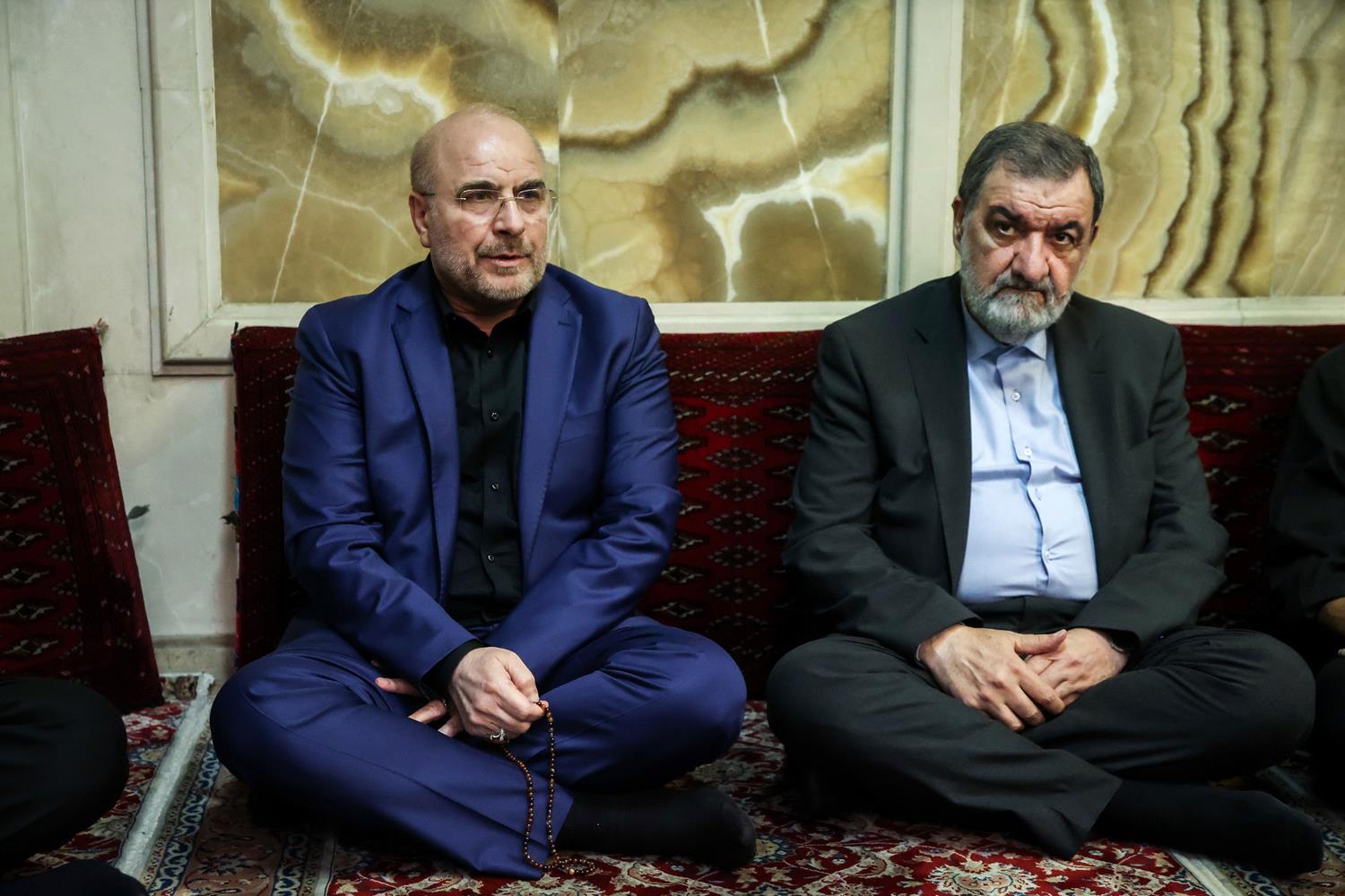 حضور قالیباف در مراسم ترحیم مادر سرلشکر شهید علی هاشمی