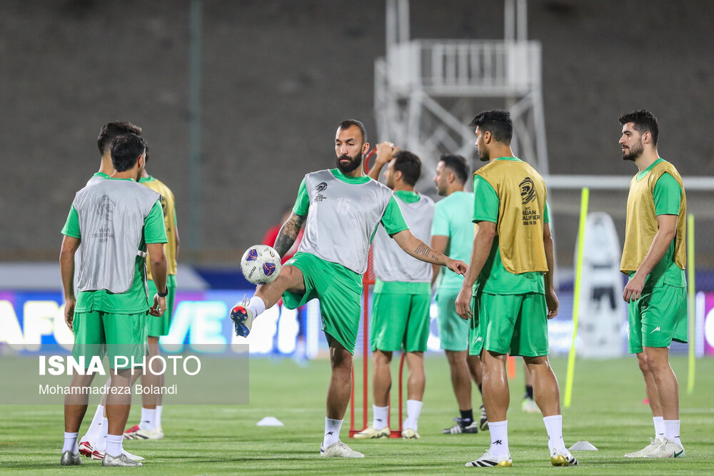 تمرین تیم ملی فوتبال ایران