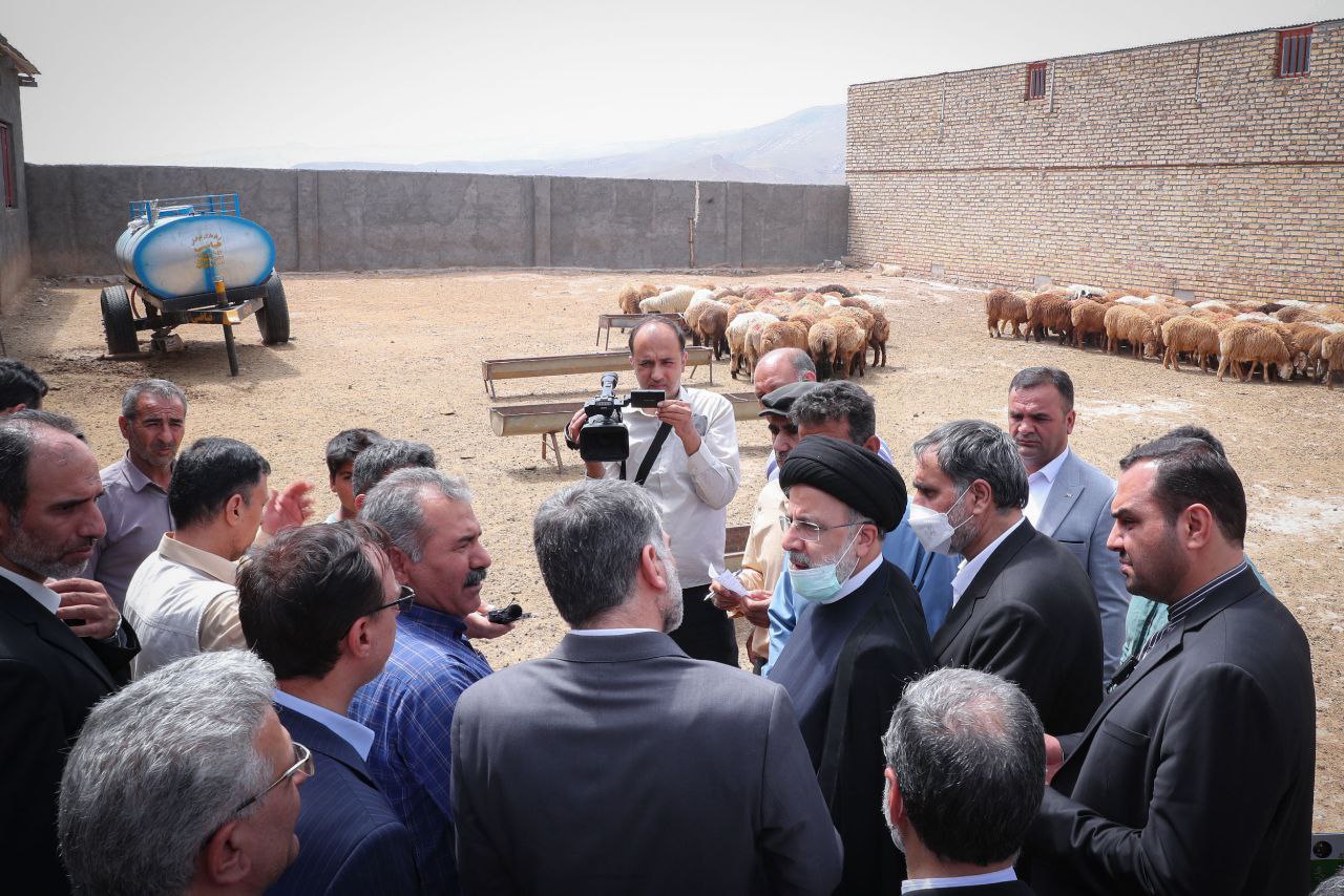حضور رئیسی در شهرک دامپروری قارلق