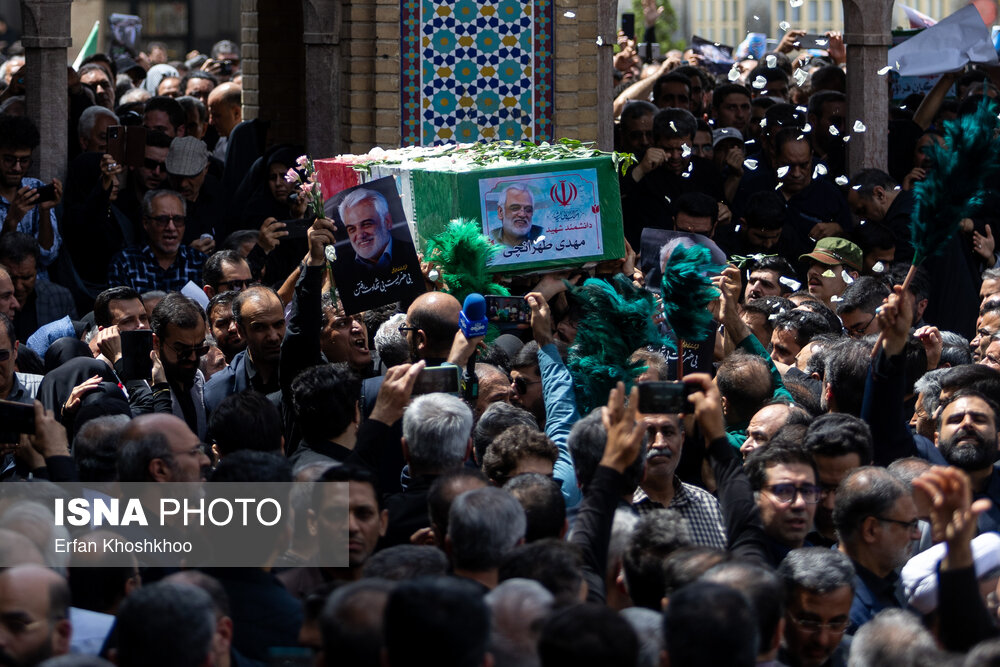 تدفین شهید طهرانچی و همسرش در حرم حضرت عبدالعظیم(ع)