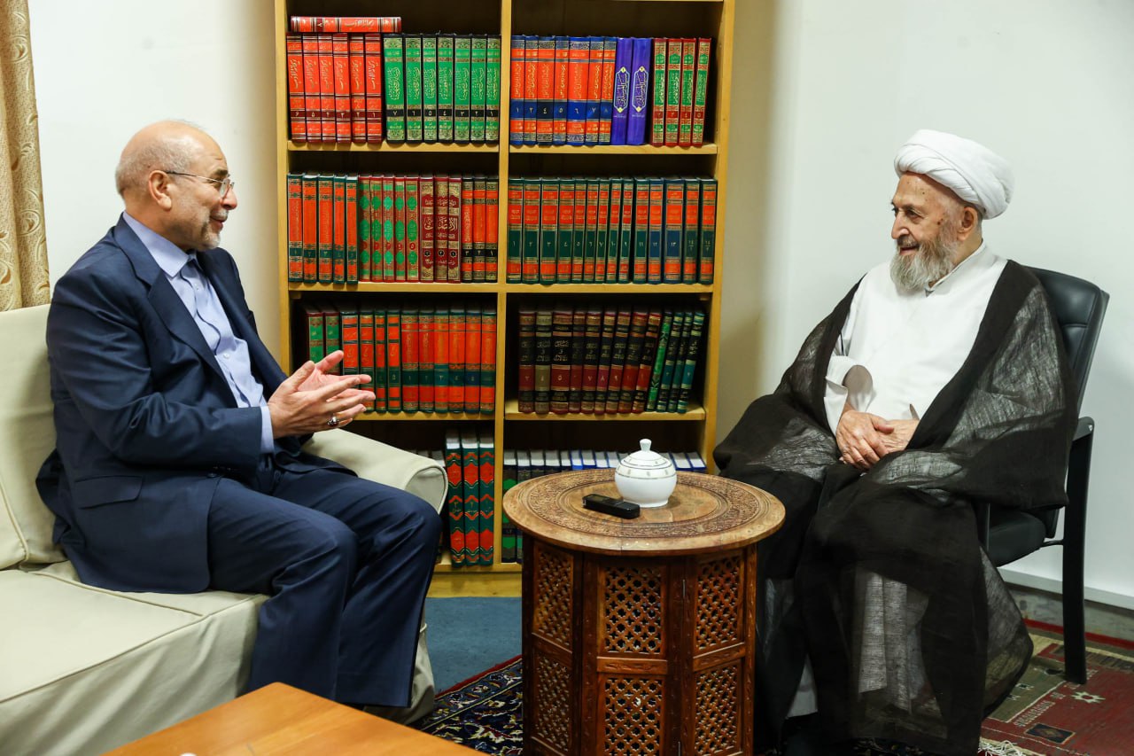دیدار قالیباف با آیت‌الله‌العظمی شیخ جعفر سبحانی