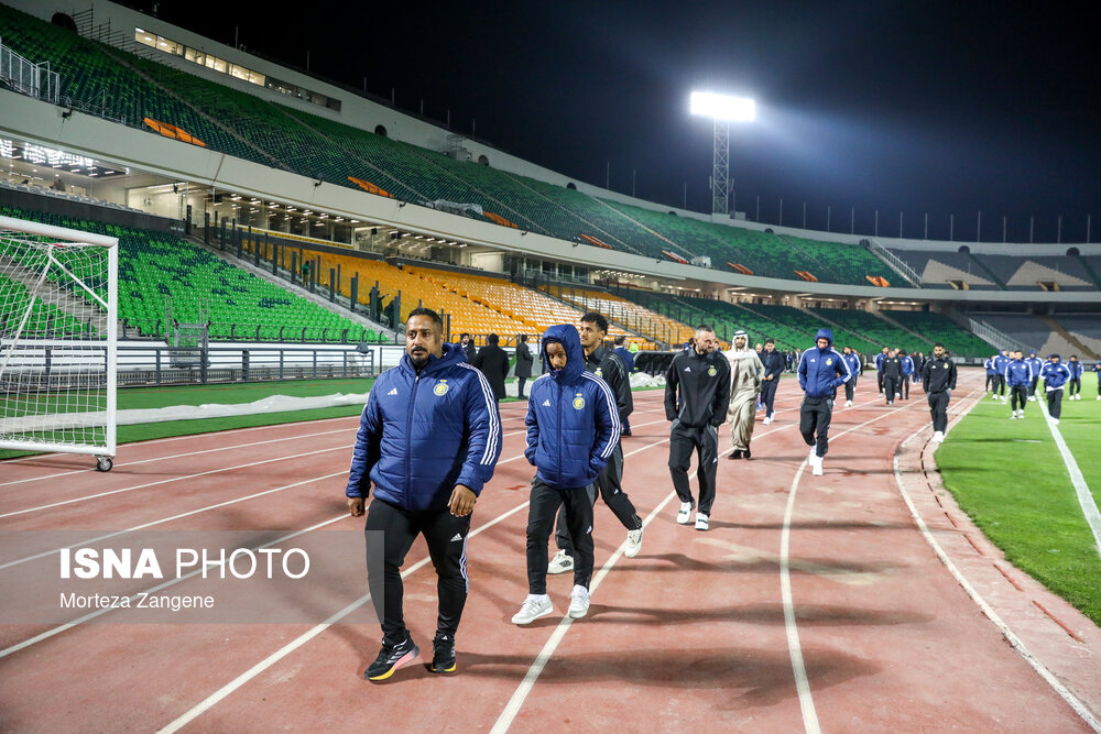 بازدید تیم فوتبال النصر عربستان از ورزشگاه آزادی