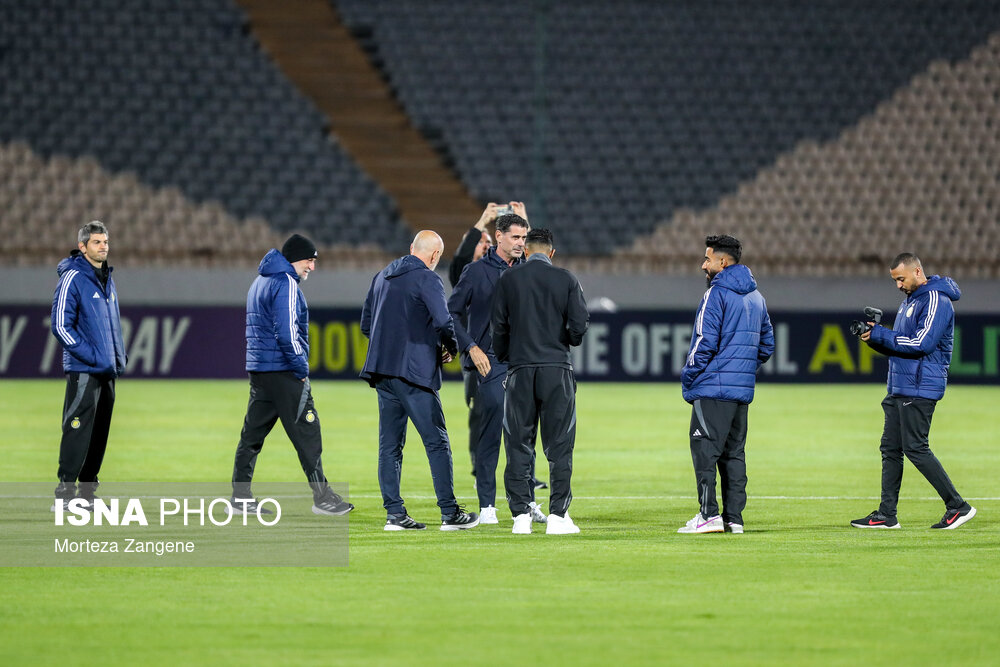 بازدید تیم فوتبال النصر عربستان از ورزشگاه آزادی