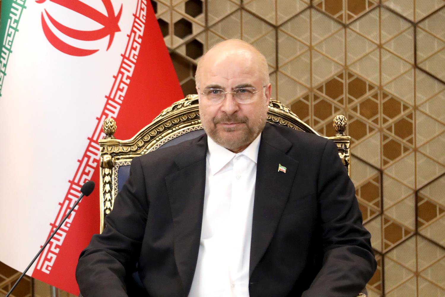 استقبال رسمی قالیباف از رئیس دومای روسیه